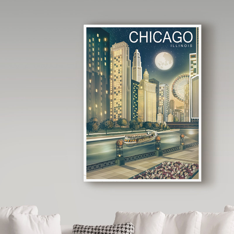 Croswell «Chicago 2», impression sur toile tendue, H 19 po x l 14 po