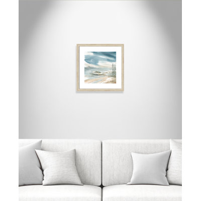 Avnoor 'Subtle Mist III' Framed Watercolor Painting Print