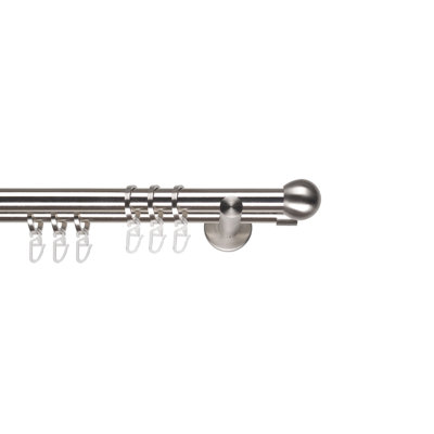 20cm Double Curtain Pole