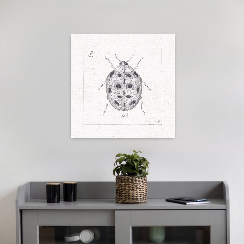 Art contemporain Coccinelle contemporaine, H 18 po x l 18 po