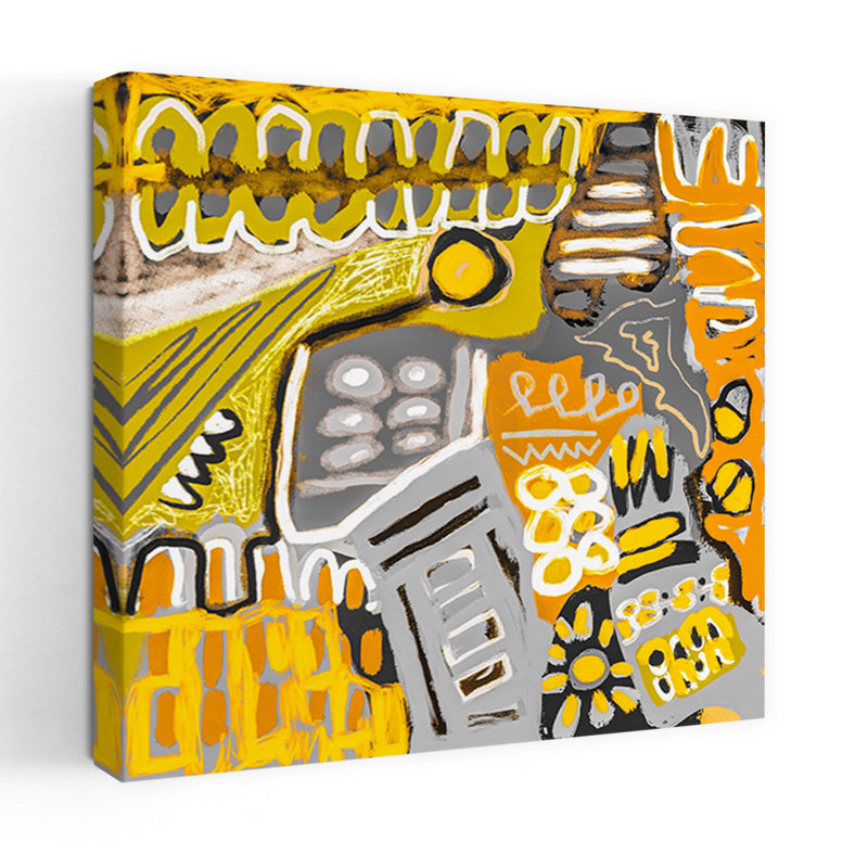 Art contemporain, art moderne abstrait rêveur, H 18 po x l 18 po
