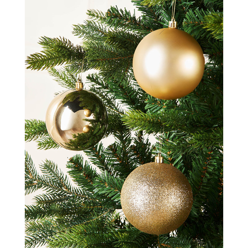11cm Solid Colour Plastic / Acrylic Bauble, Pale Gold