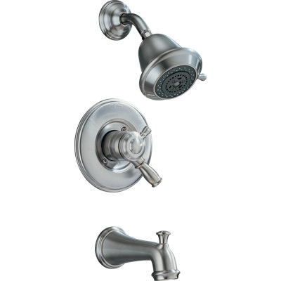 Yorkshire Tub and Shower Faucet Lever Handles with Monitor