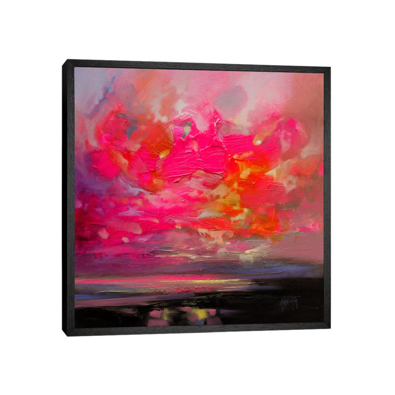 Magenta Plasma by Scott Naismith - Painting on Canvas, Black Framed, 66.04 cm H x 66.04 cm W