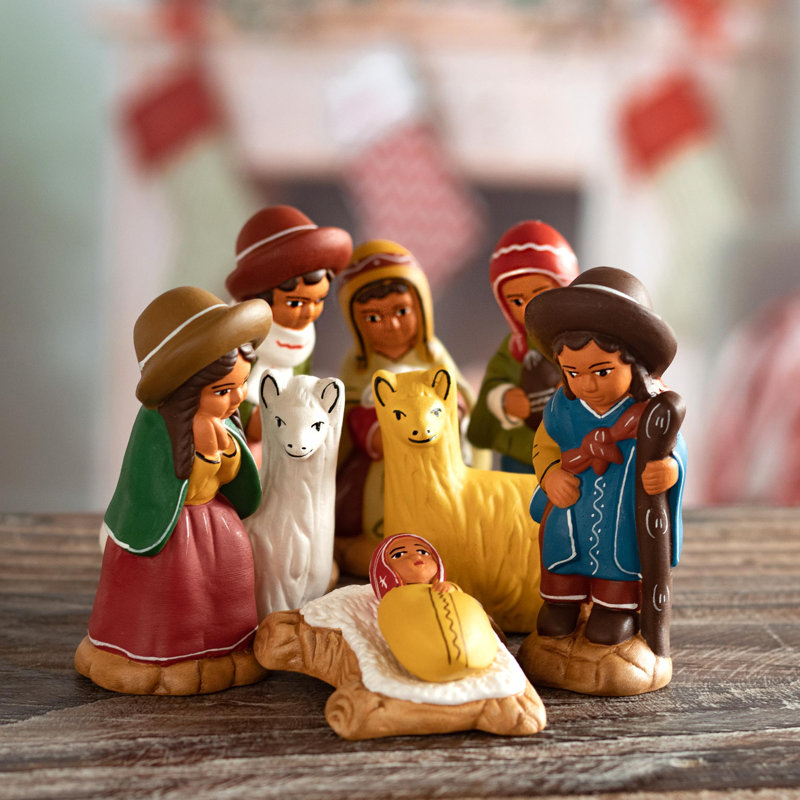 Ensemble de crèche de Noël 8 pièces