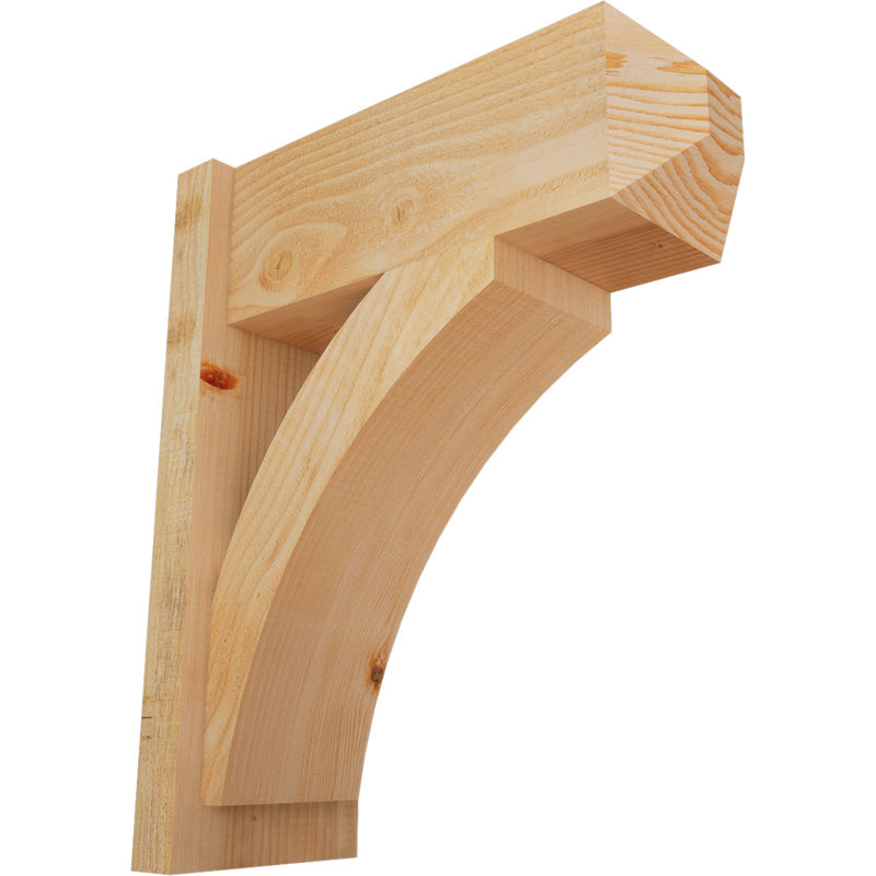 Thorton Craftsman Rustic Wood Outlooker,  20" D x 24" H , 8" W Douglas Fir (Rough Sawn)