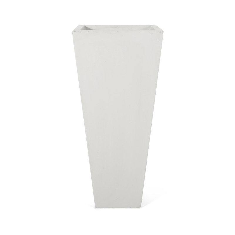 Modern and stylish tapered design planter, Matte White