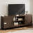 Farmhouse TV Stand with 2-Tier Adjustable Shelves, Wooden Entertainment Center with Storage Compartments, Walnut-315305629