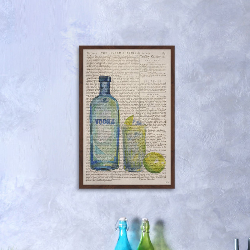 «Vodka Poured» par Eyre Tarney - reproduction de cadre photo, H 36 po x l 24 po x P 1,5 po
