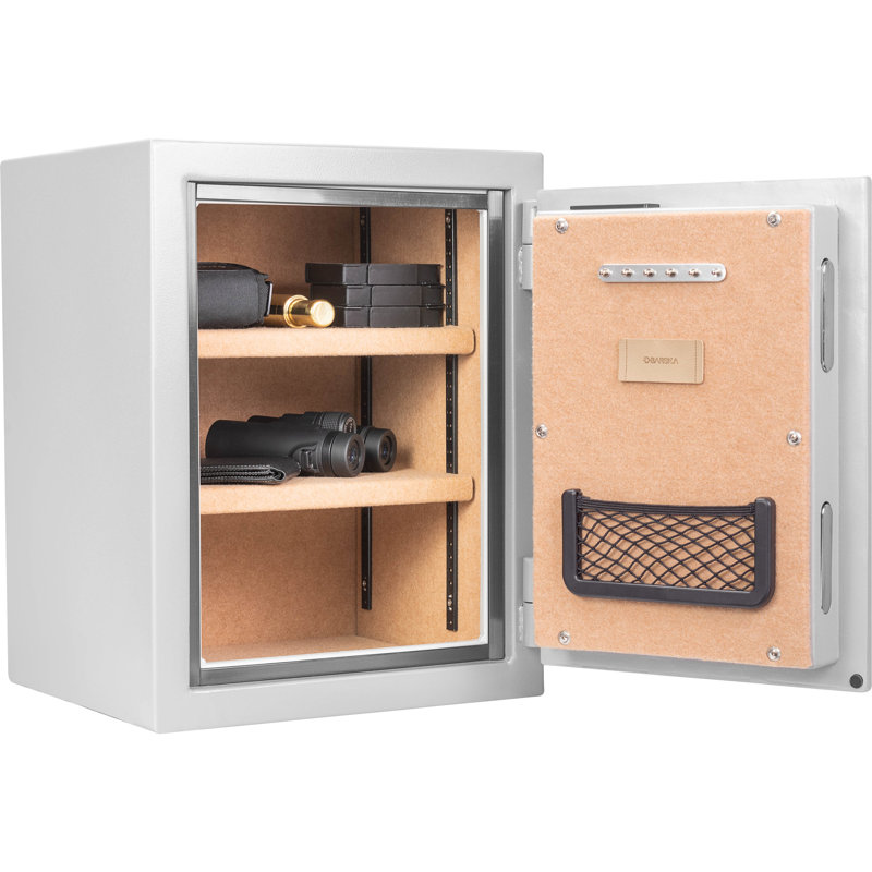1.64 CUBIC FT BIOMETRIC FIREPROOF SAFE, GREY