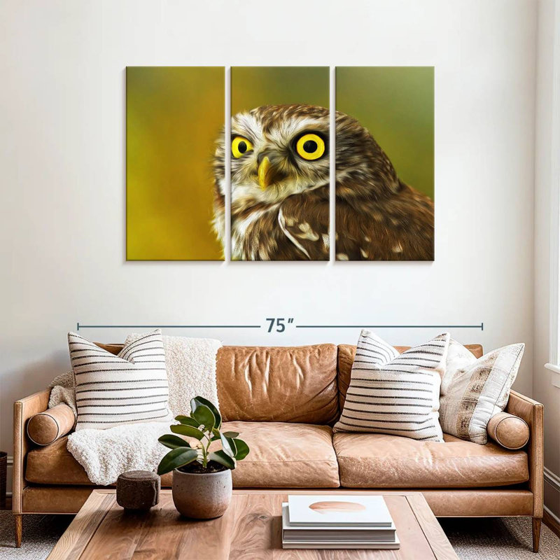 Brampt Cute Little Owl, 36" H x 57" W