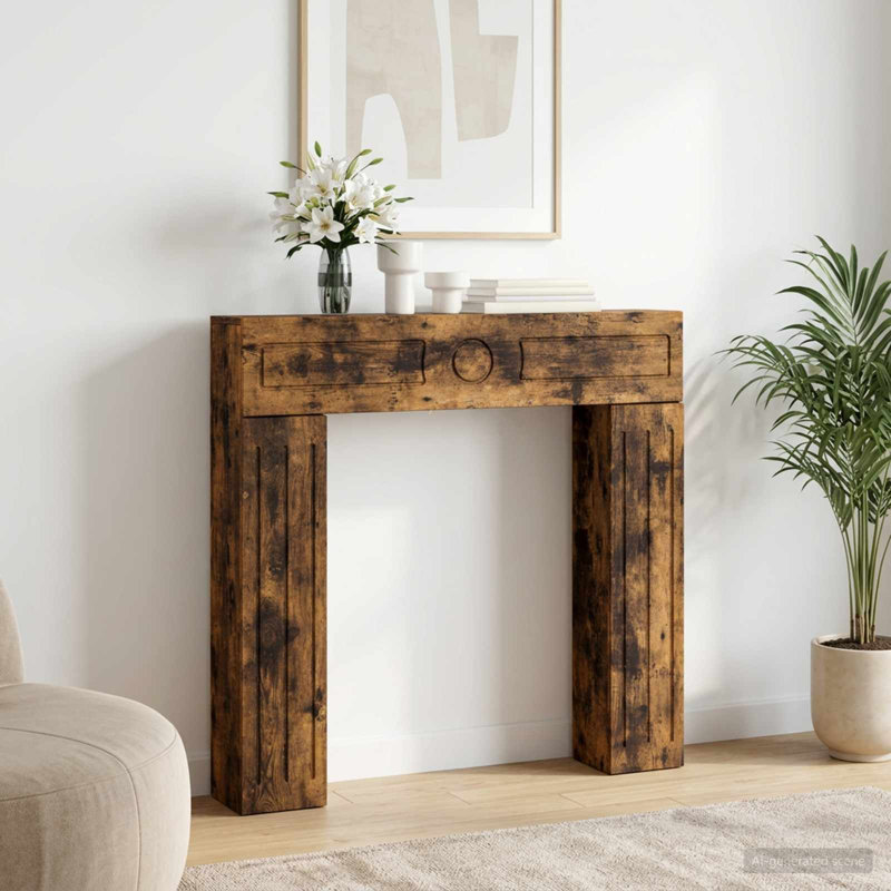Fireplace Mantel Surround, Smoked Oak