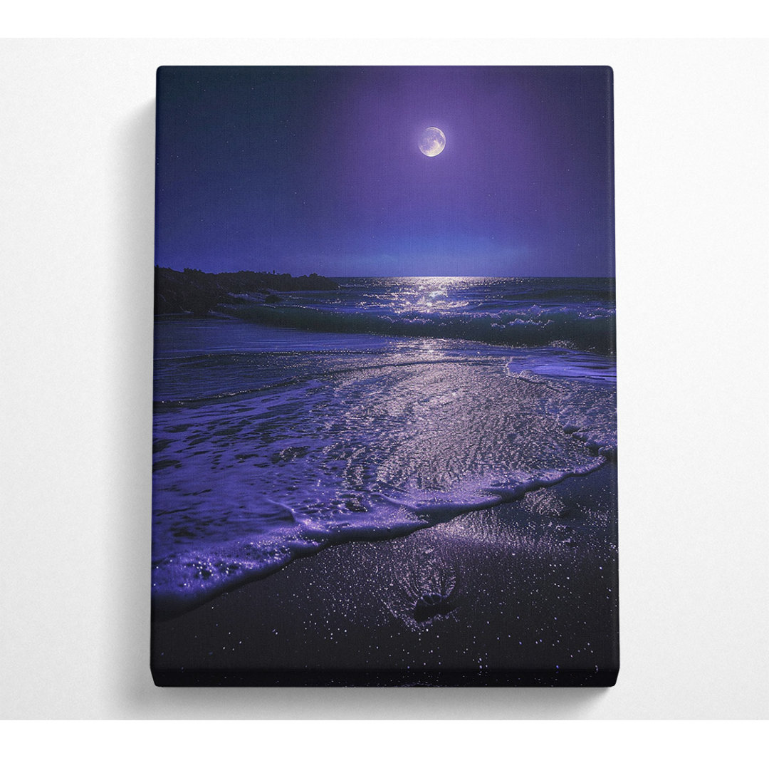 Blauer Strand Himmel Canvas Druck