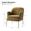 Chaise contemporaine Cleo de 26 po de largeur avec accoudoirs encastrés-723340561