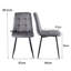 50cm H Velvet Upholstered Metal Side Chair-605910184-637139282