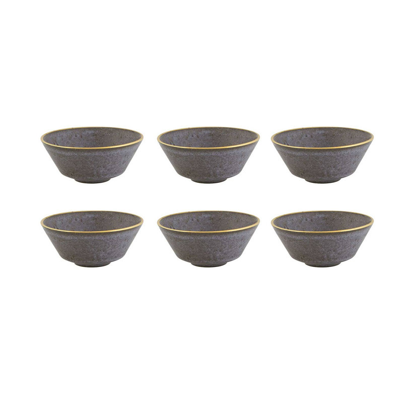 Gold Stone - Bol à céréales en bronze 19 oz, ensemble de 6