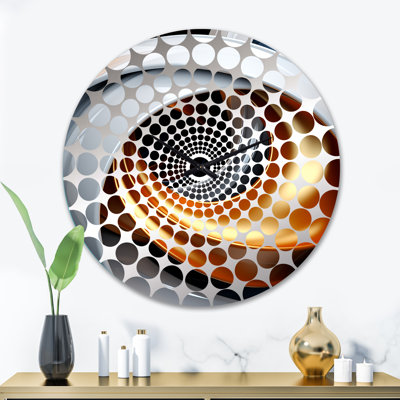 Horloge murale à spirale abstraite liquide