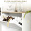 Range-chaussures pour hall d'entrée - blanc, 2 tiroirs rabattables et tablettes réglables, peut accueillir 12 paires, design moderne mince pour les tiroirs, blanc tendance