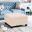 Contemporary Storage With Wheat Color, Birch Wood Legs And Comfortable Seating Waffle Stitch Design For Small Decor