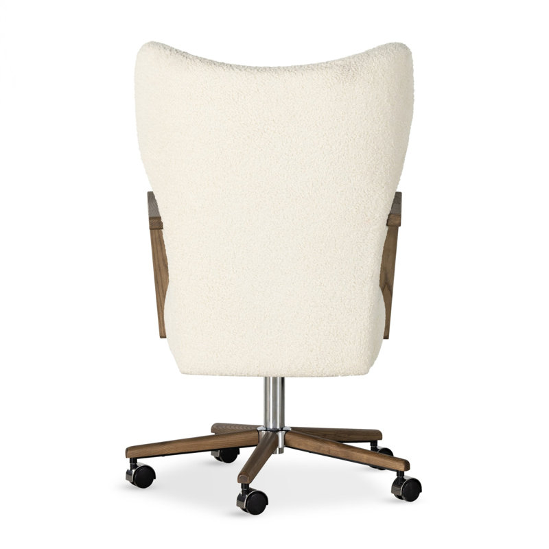 Melrose Swivel Executive Chair, Sheepskin Natural