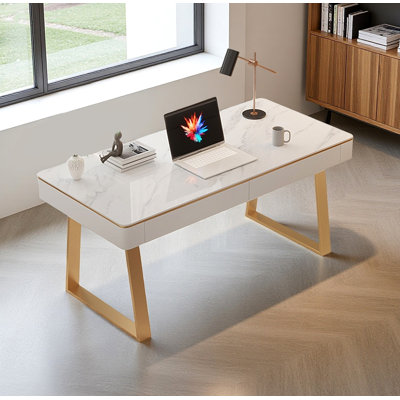 Bureau en pierre frittée moderne et minimaliste Modern