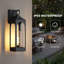 Marla Dusk to Dawn Iron Wall Light with Seed Glass Shade