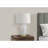 26" Transitional White Ceramic Table Lamp with Ivory/Cream Shade for Timeless Style