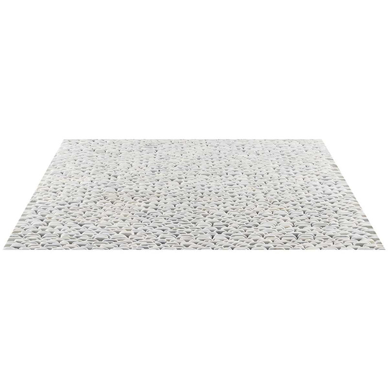 Nature Stacked Pram Gray Pebble Mosaic Tile, Carrara