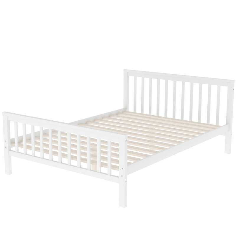 White Twin Over Full Loft Bed With Staircase And Convenient Storage - White, Alluring Facility