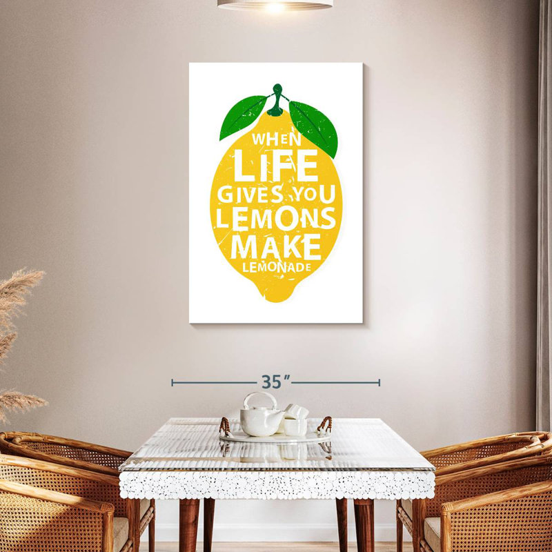 Citation «Life Gives You Lemons», H 45 po x l 30 po