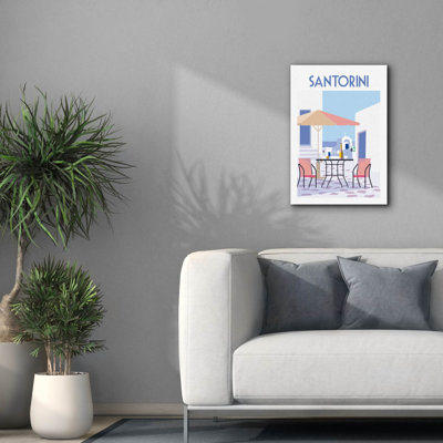 "Epic Graffiti" Santorini Poster 1 "par Omar Escalante, art mural sur toile