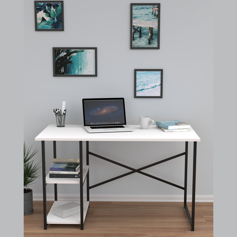 Bureau réversible Burnettiii Sunrise Office, Blanc / noir