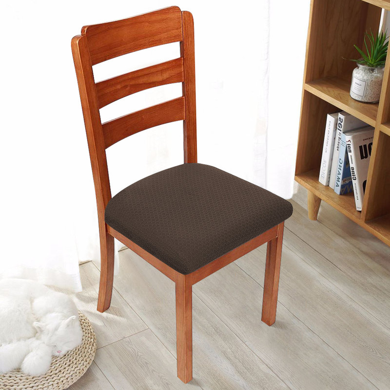 Box Cushion Dining Chair Slipcover, Brown