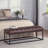 53.54" PU Leather Bench with Metal Frame-2050649041