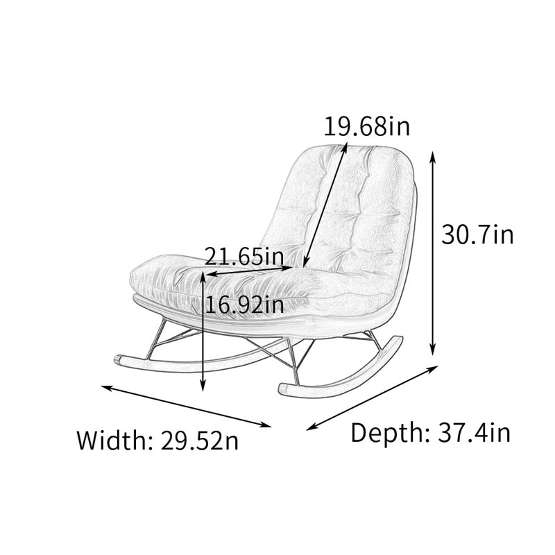 Chaise berçante Leonila