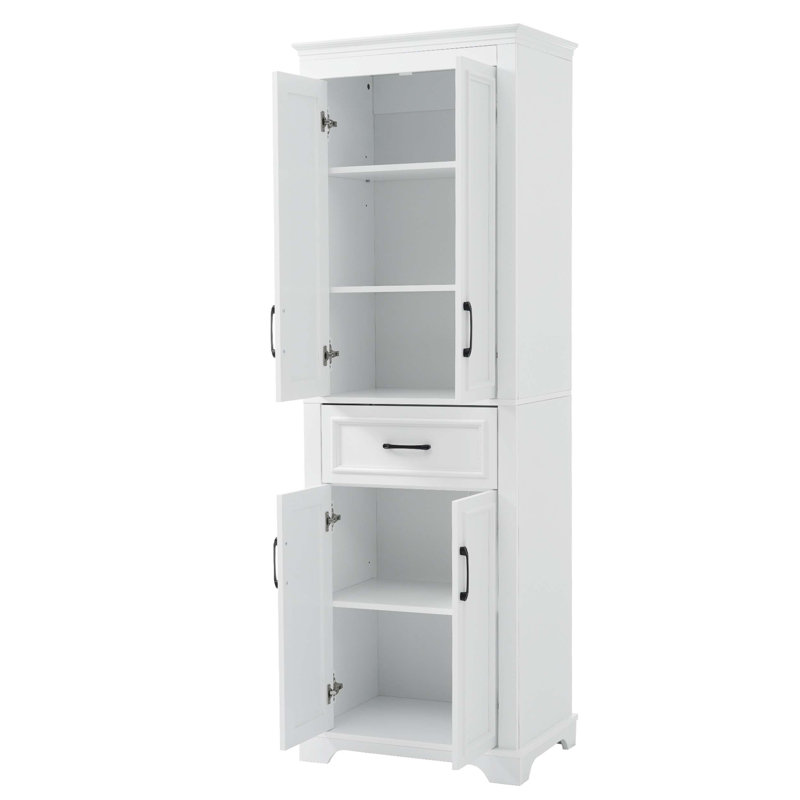Meuble-lavabo autoportant avec un design moderne et élégant, plusieurs options de rangement, des portes à charnières amortissantes et une finition durable pour les salles de bain organisées