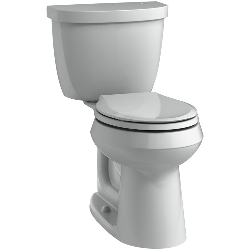 Cimarron Impressions 2 Piece Touchless Toilet with Aquapiston Flushing Technology, Ice Grey