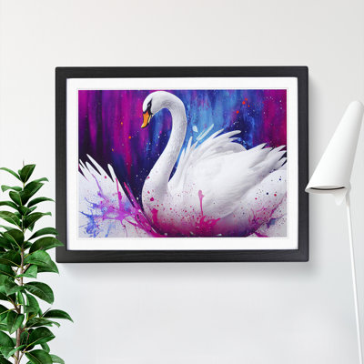 Swan Splash Vol.2 Abstract - Single Picture Frame Print