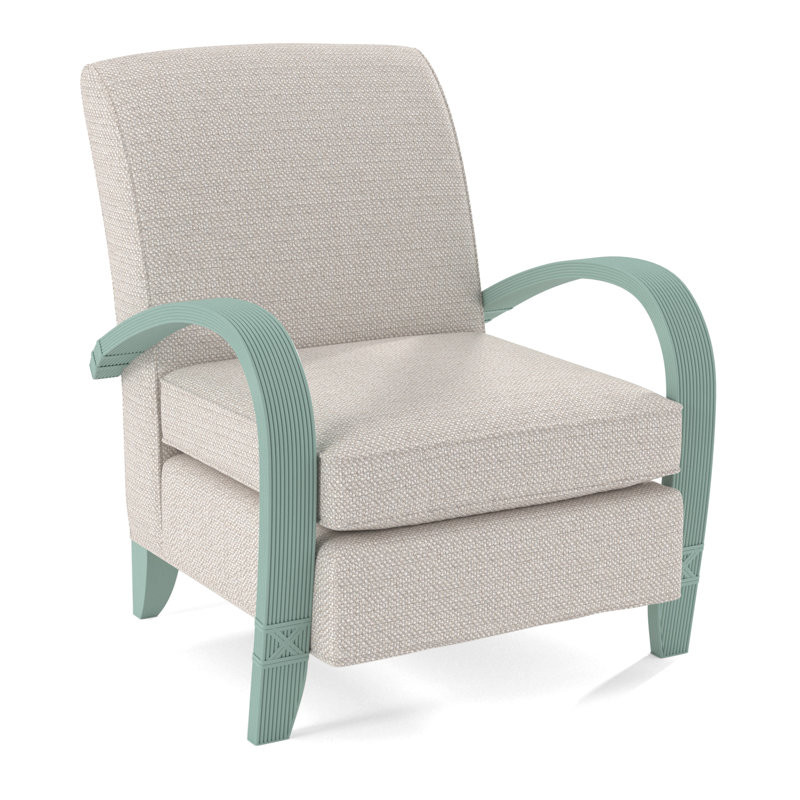 Vero Armchair, White Textured Performance; 0865-91, Nickel