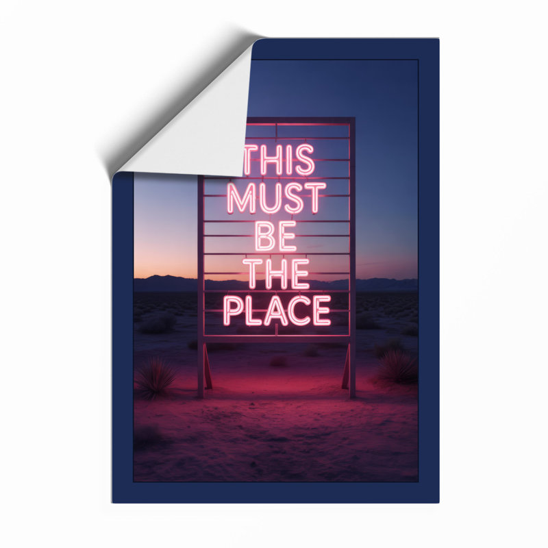 Neon Sign At Dusk Modern - Print, Unframed, A3 - 42.0 x 29.7 cm
