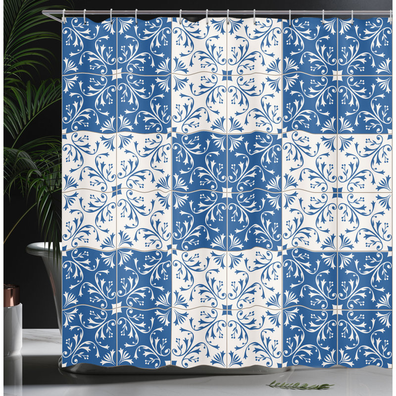 Shower Curtain with Hooks Included, 70" H x 69" W