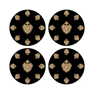 Ex vote Vegan Leather Round Pebble Placemat