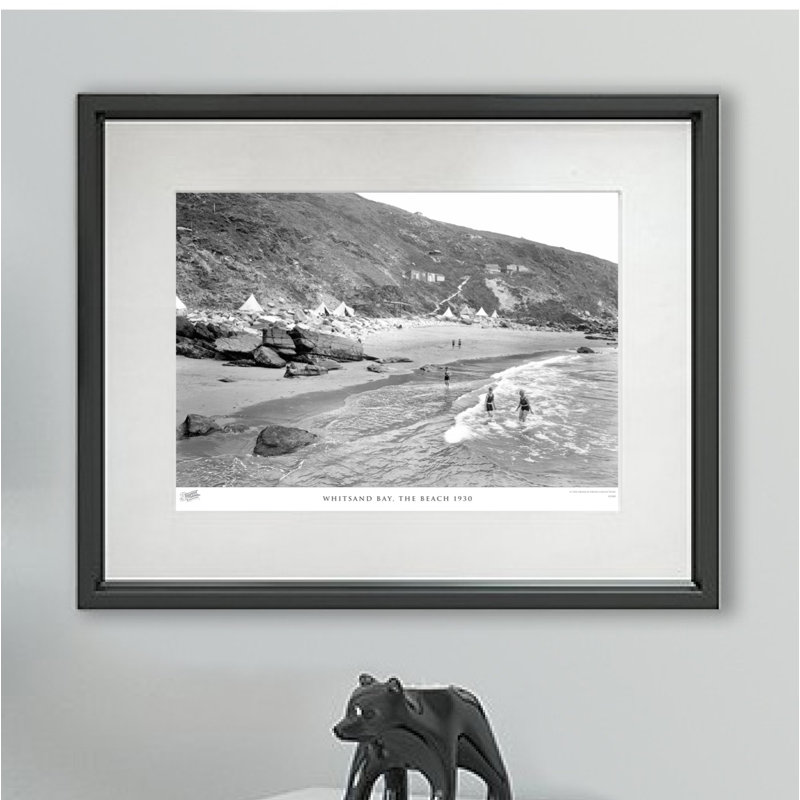Whitsand Bay, The Beach 1930 by Francis Frith - Single Picture Frame Print, 60cm H x 80cm W x 2.3cm D