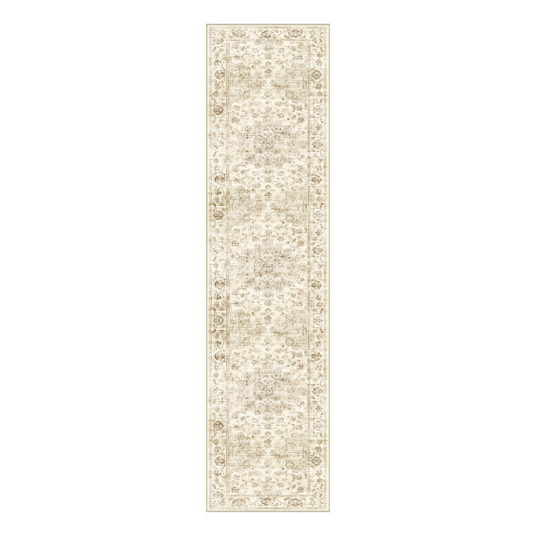 Girven Oriental Beige Area Rug
