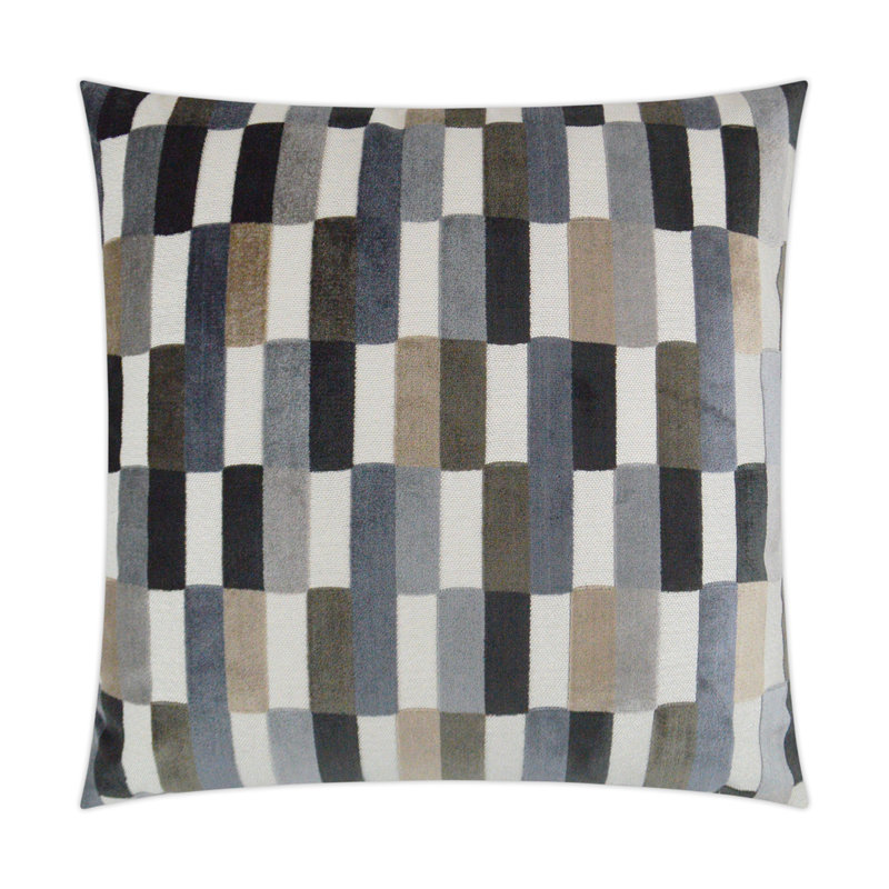 Mod Pop Geometric Throw Pillow, Granite, Square 22"