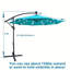 Parasol de patio extérieur 10 pi avec éclairage solaire à DEL-579778490