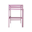 Lit simple mezzanine haut, lit mezzanine en bois d'hévéa avec barrière de sécurité, bureau intégré, échelle, rose-1553054849