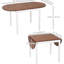 Table de salle à manger pliable en pin avec abattants, brun, idéale pour les petites cuisines et les espaces dans les maisons