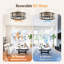 Ventilateur de plafond carré en cristal noir 20 po avec ensemble d'éclairage et télécommande Cissline pour chambre / salon