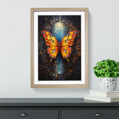 Butterfly Futurism No.2 1 Piece Single Picture Frame Wall Art